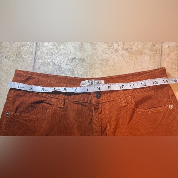 Free People We The People Rust Corduroy Skinny Jeans Size 27 High Rise Cropped - Picture 6 of 9